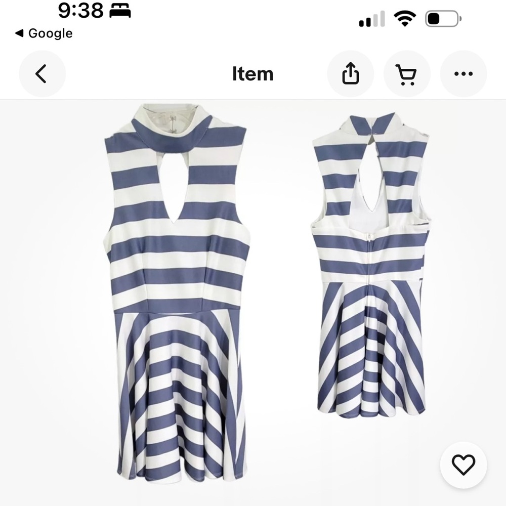 JODI KRISTOPHER Juniors Size 5 Striped Sleeveless Fit & Flare Dress